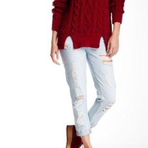 Lucky Brand Sienna Slim Boyfriend Destructed Jeans Size 29